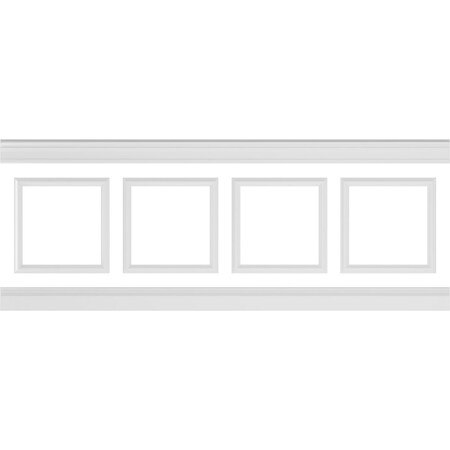 Ekena Millwork Wainscot Paneling Kit, Urethane, 94-1/2 in L, Factory Primed WPKUSQ081P036